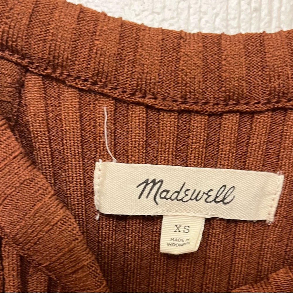 Madewell Ribbed Rust Halter Top - Picture 4 of 6